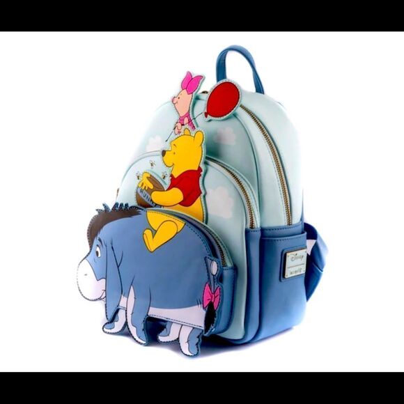 Exclusive - Winnie the Pooh 95th Anniversary Triple Pocket Mini Backpack - Picture 3 of 8